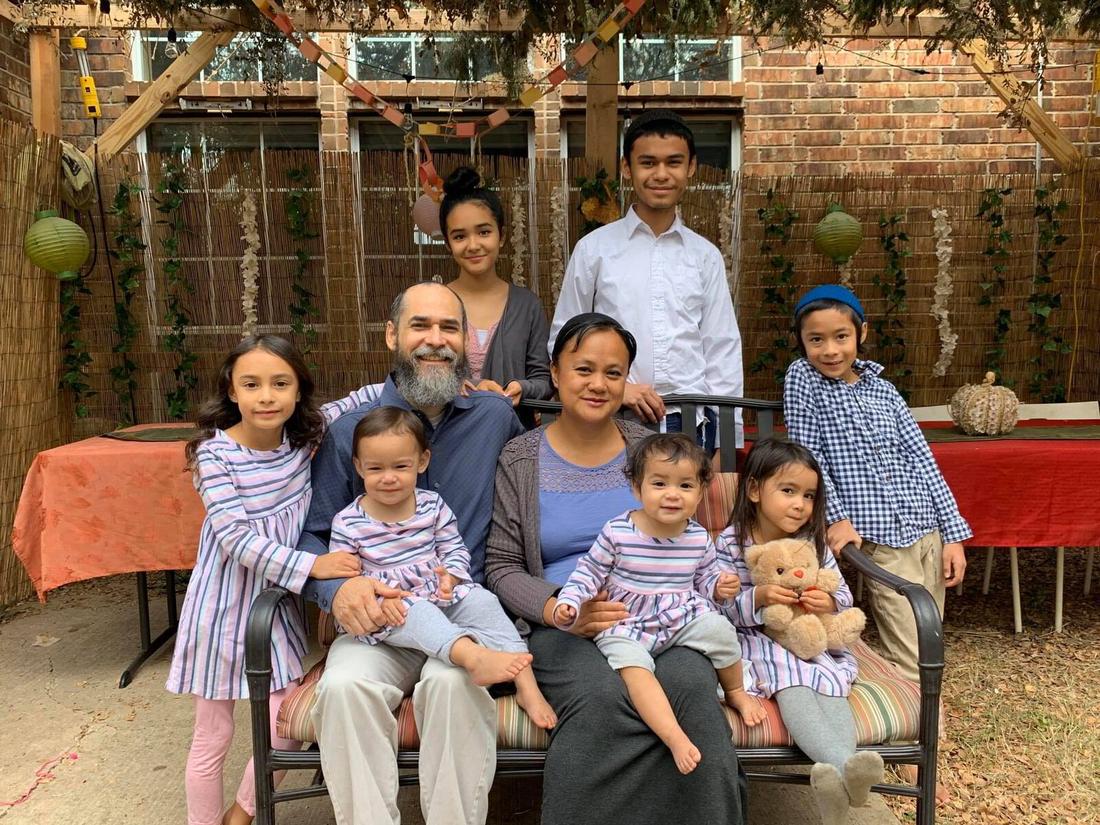 Mayim Vega with her family at Sukkot